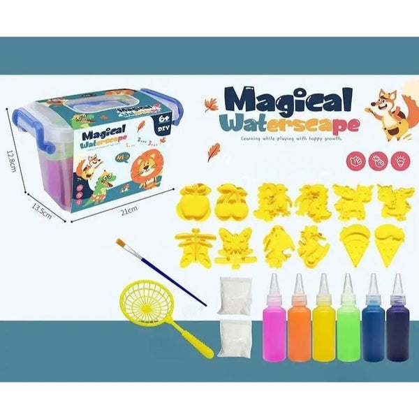 Magical Waterscape Toy Set | Build 3D Jelly Sea Animals | DIY 3D Water Art Kit | Fun Learning Toy for Kids